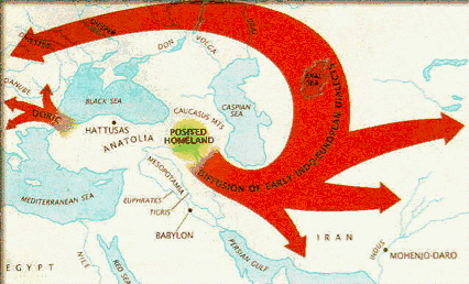 Geographical origin & spread of Indo-European languages